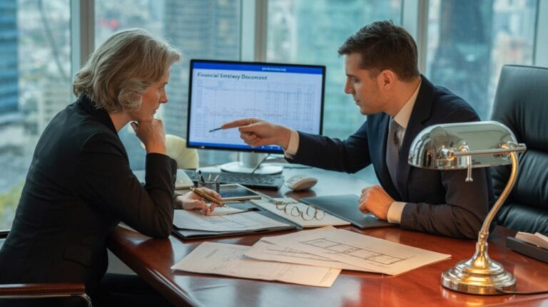 Real estate sponsor learning how to avoid common bridge loan mistakes with financial advisor